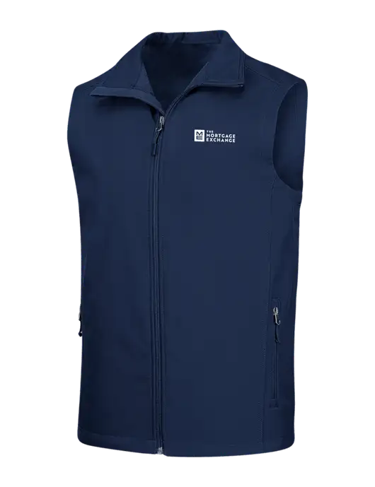 Navy Core Soft Shell Vest w/Mortgage Exchange Logo
