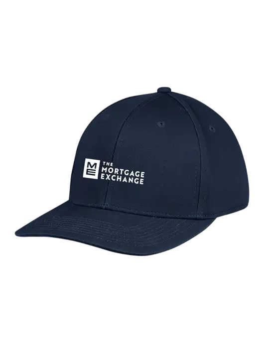 Premium Modern Structured Twill Navy Snapback Cap w/Mortgage Exchange Logo