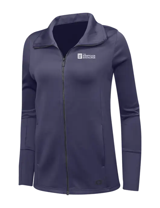 OGIO Navy Womens Endurance Modern Performance Full-Zip w/Mortgage Exchange Logo
