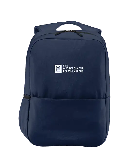 Access Square Laptop River Blue Navy Backpack w/Mortgage Exchange Logo