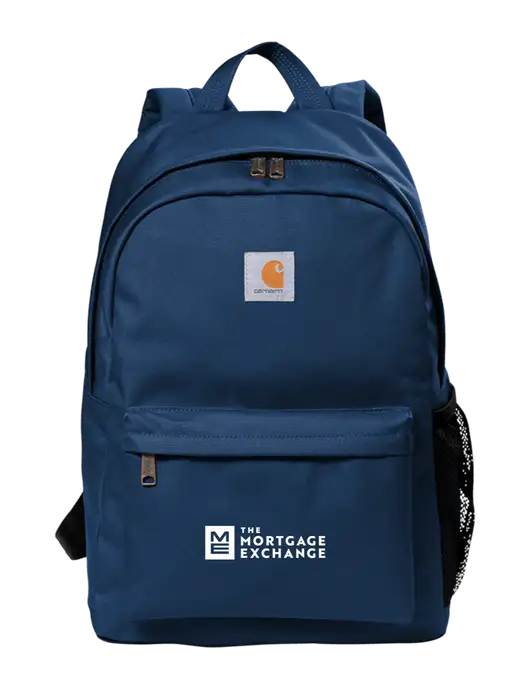 Carhartt Navy Canvas Backpack w/Mortgage Exchange Logo
