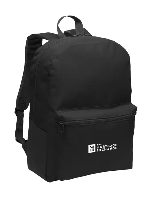 Casual Black Lightweight Laptop Backpack w/Mortgage Exchange Logo
