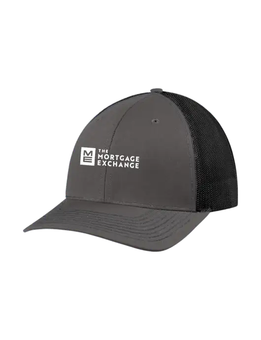 Richardson Adjustable Snapback Original 112 Trucker Cap Dark Grey w/Black Mesh w/Mortgage Exchange Logo