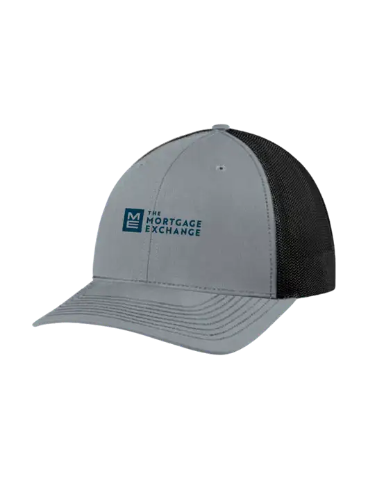 Richardson Adjustable Snapback Original 112 Trucker Cap Heather Grey w/Black Mesh w/Mortgage Exchange Logo