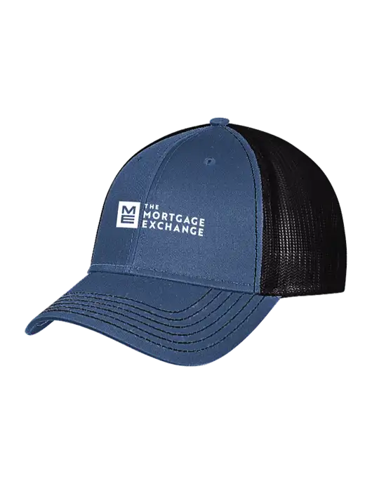 Dark Royal/Black Mesh Trucker Cap Snap Back w/Mortgage Exchange Logo