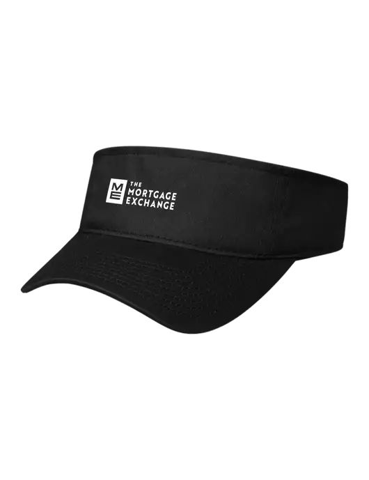 Black Cap Visor w/Mortgage Exchange Logo