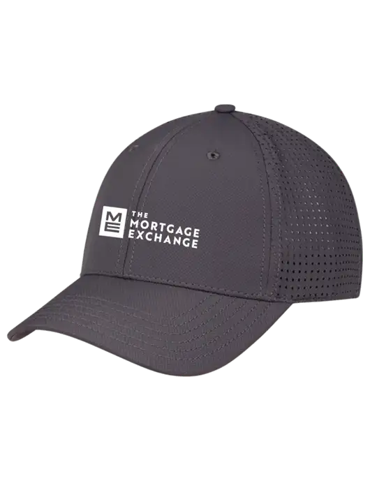 Charcoal Performance Stretchable Cap Hook & Loop w/Mortgage Exchange Logo