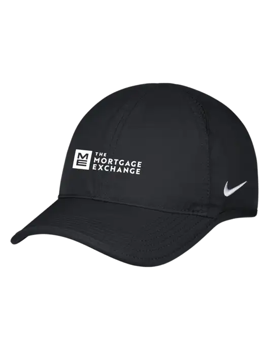 Nike Black Featherlight Cap w/Mortgage Exchange Logo