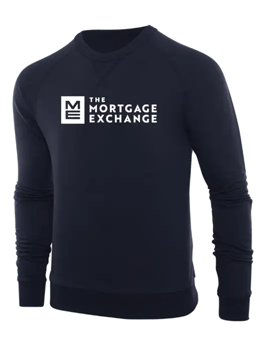 Allmade Dark Navy Organic French Terry Crewneck Sweatshirt w/Mortgage Exchange Logo