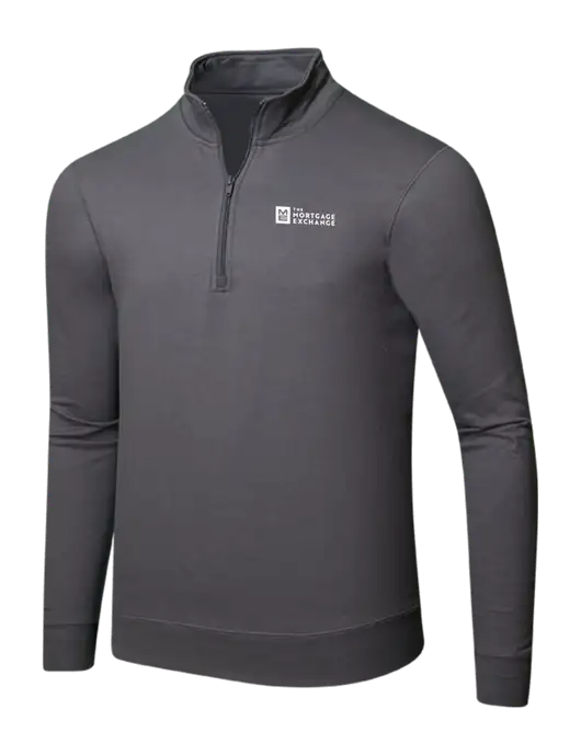 Charcoal 8.5 oz Ring Spun 1/4 Zip Pullover Sweatshirt w/Mortgage Exchange Logo