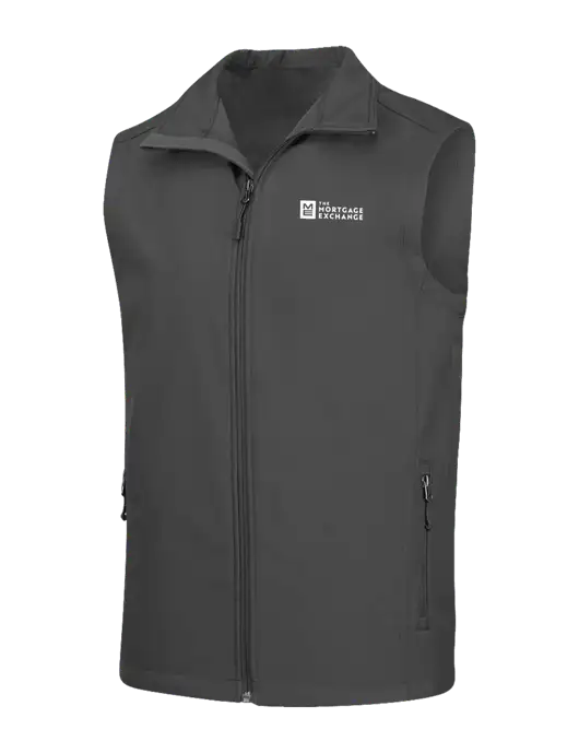 Charcoal Grey Core Soft Shell Vest w/Mortgage Exchange Logo