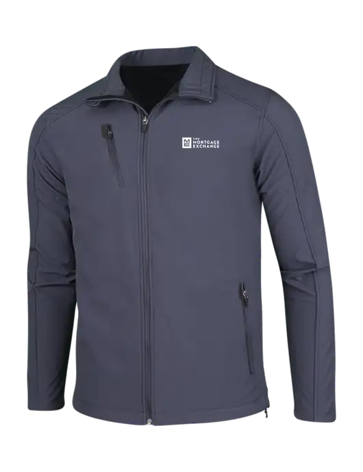 Dark Grey Welded Softshell Jacket w/Mortgage Exchange Logo