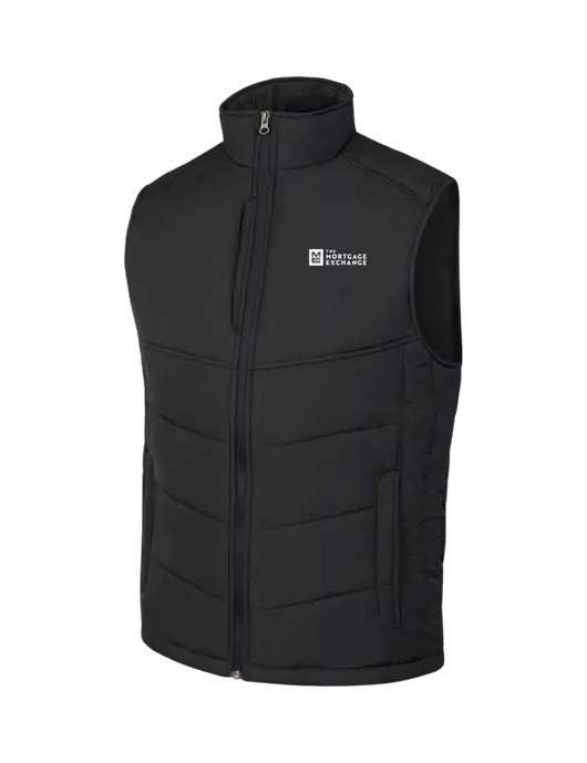 Black/Black Puffy Vest w/Mortgage Exchange Logo