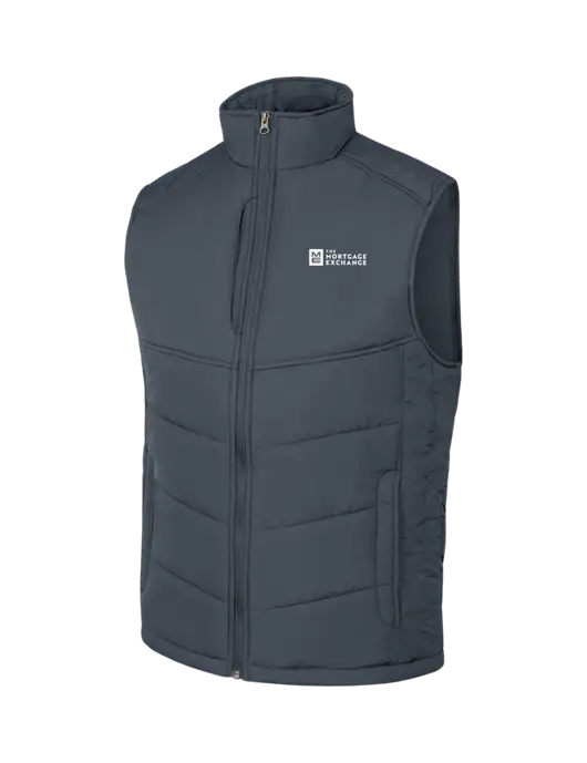 Dark Slate/Black Puffy Vest w/Mortgage Exchange Logo