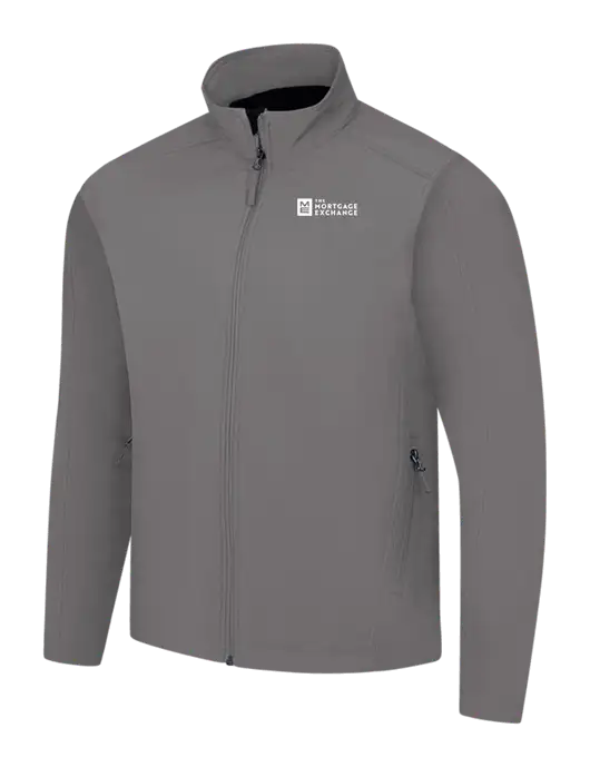 Medium Grey Core Soft Shell Jacket w/Mortgage Exchange Logo