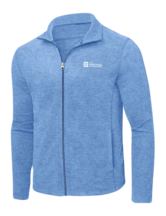 Light Royal Heather Microfleece Full-Zip Jacket w/Mortgage Exchange Logo