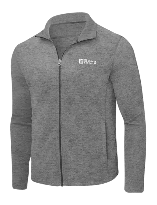 Medium Grey Heather Microfleece Full-Zip Jacket w/Mortgage Exchange Logo