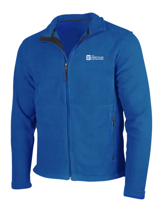 Dark Royal Fleece Jacket w/Mortgage Exchange Logo