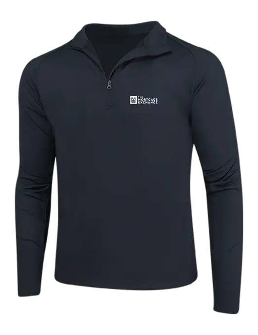 Black Sport Wick Stretch 1/4 Zip Pullover w/Mortgage Exchange Logo