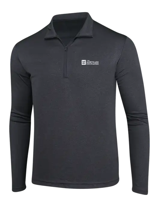 Endeavor Black Heather 1/4 Zip Pullover w/Mortgage Exchange Logo