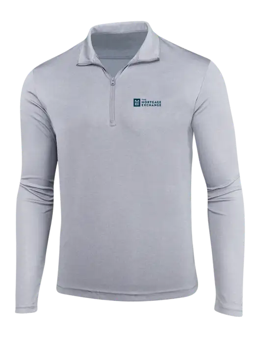 Endeavor Grey Heather 1/4 Zip Pullover w/Mortgage Exchange Logo