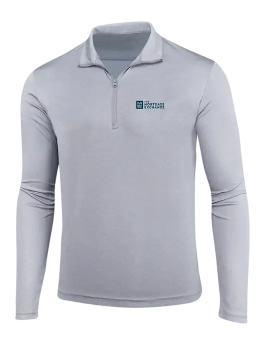 Endeavor Grey Heather 1/4 Zip Pullover w/Mortgage Exchange Logo