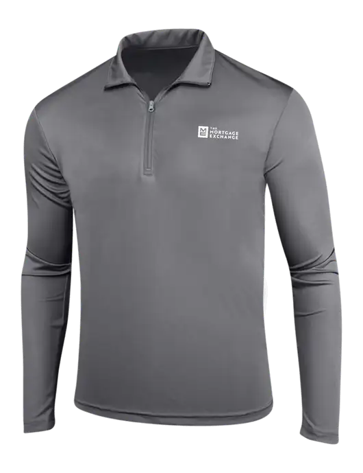 Medium Grey PosiCharge Competitor 1/4 Zip Pullover w/Mortgage Exchange Logo