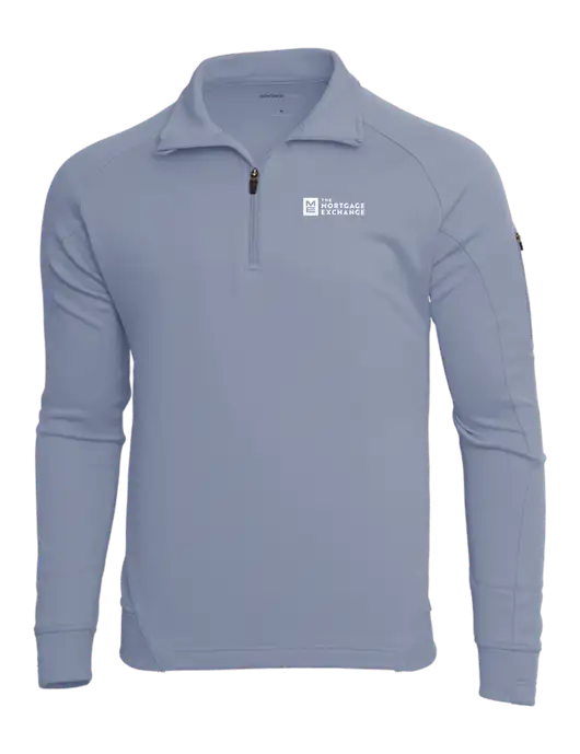 Grey Heather Tech Fleece 1/4 Zip Pullover w/Mortgage Exchange Logo