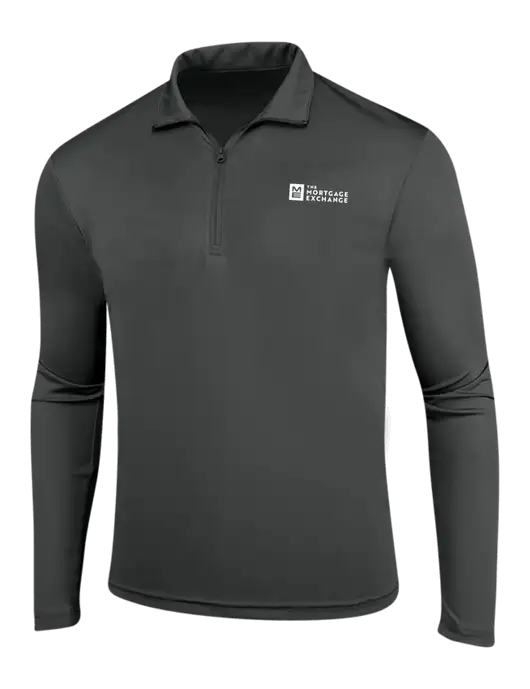Dark Grey PosiCharge Competitor 1/4 Zip Pullover w/Mortgage Exchange Logo