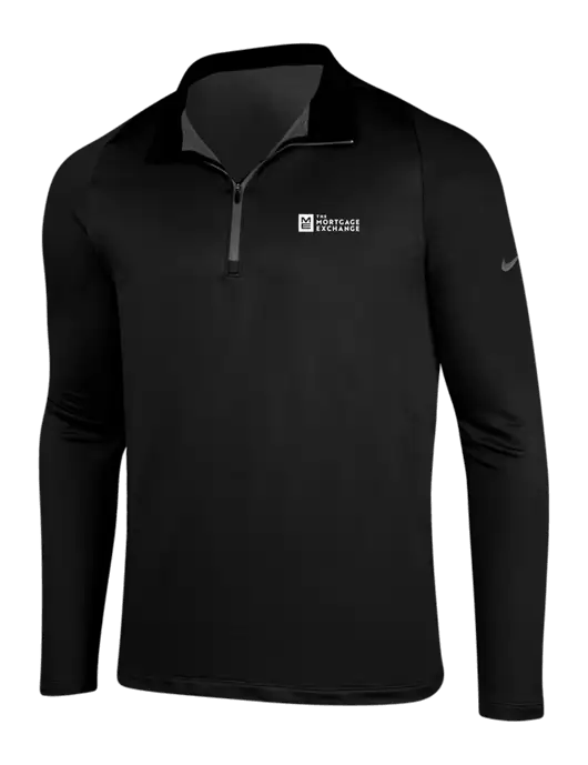NIKE Black/Dark Grey Dry-Fit Stretch 1/2 Zip Cover-Up w/Mortgage Exchange Logo