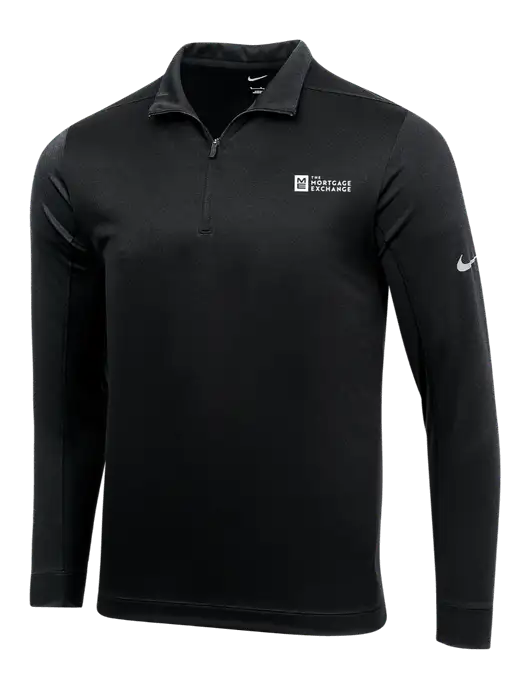 NIKE Black Dry 1/2 Zip Cover-Up w/Mortgage Exchange Logo