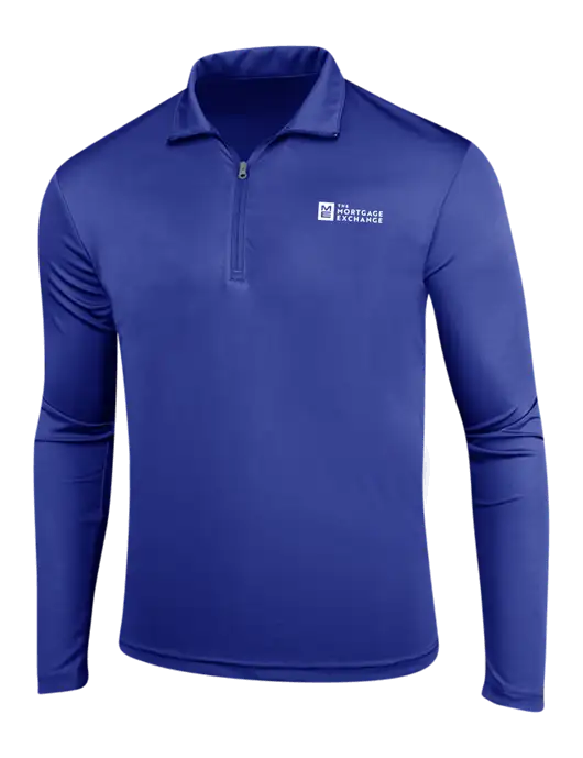 Dark Royal PosiCharge Competitor 1/4 Zip Pullover w/Mortgage Exchange Logo