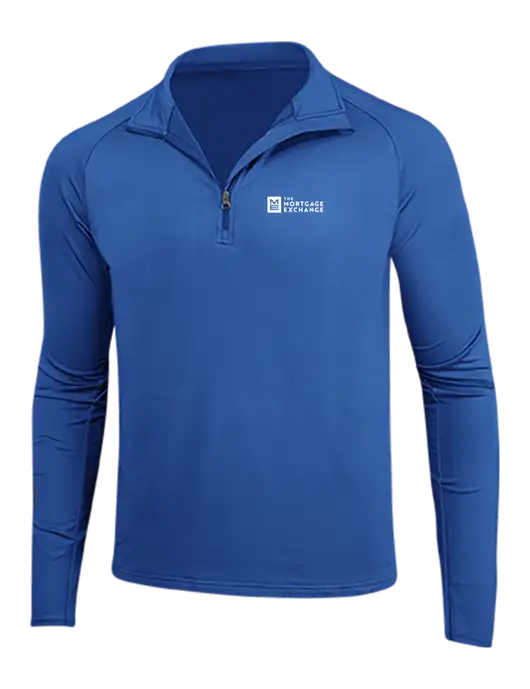 Dark Royal Sport Wick Stretch 1/4 Zip Pullover w/Mortgage Exchange Logo