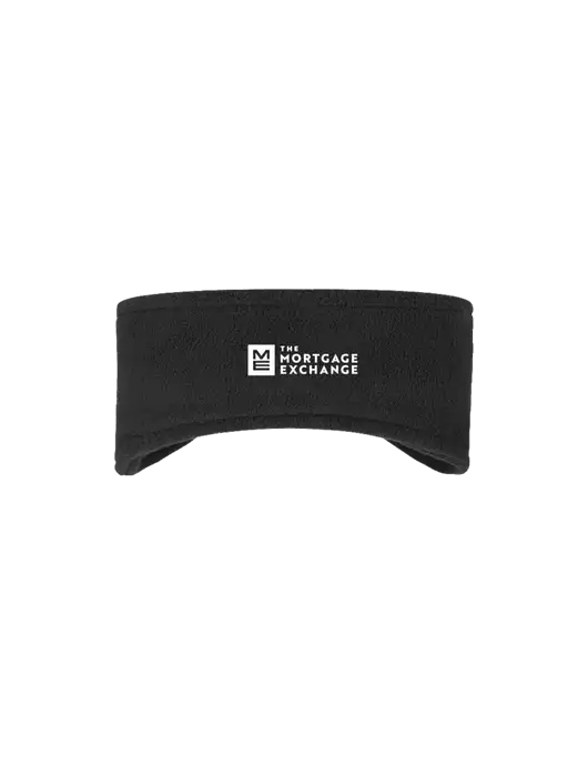 Black Stretch Fleece Headband w/Mortgage Exchange Logo
