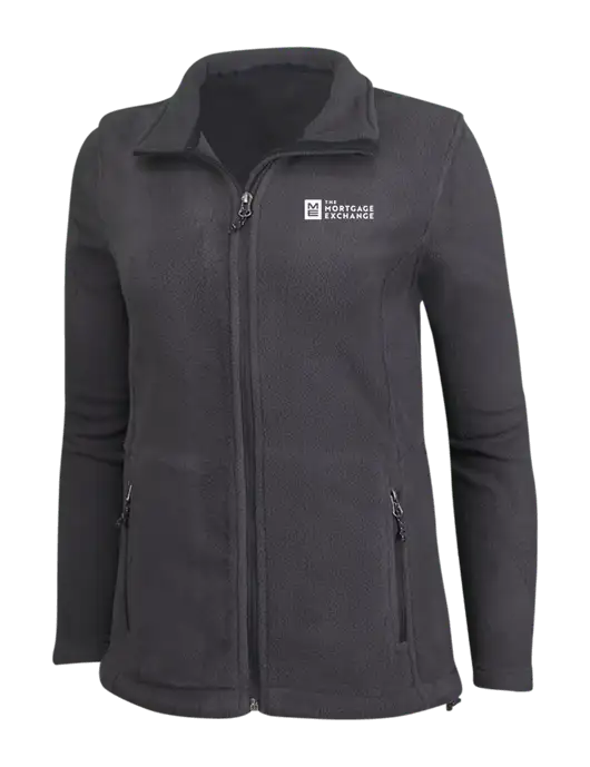 Womens Fleece Dark Grey Jacket w/Mortgage Exchange Logo