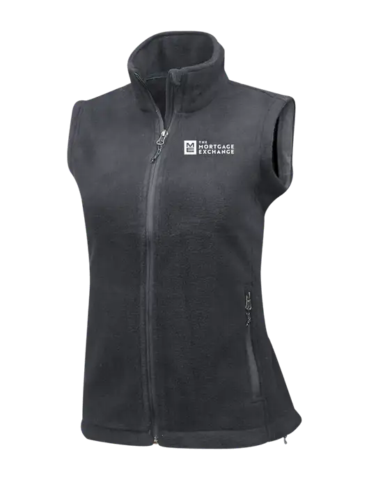 Medium Grey Womens Fleece Vest w/Mortgage Exchange Logo