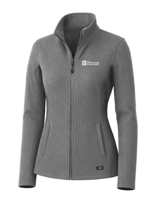 OGIO Medium Grey Womens Grit Fleece Jacket w/Mortgage Exchange Logo