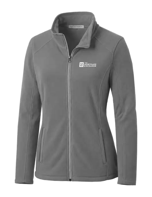 Medium Grey Womens Microfleece Jacket w/Mortgage Exchange Logo