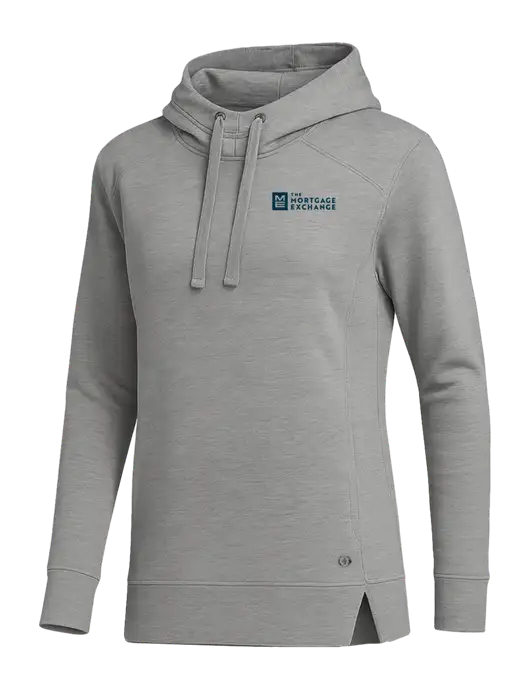 OGIO Heather Grey Womens Luuma Pullover Fleece Hoodie w/Mortgage Exchange Logo