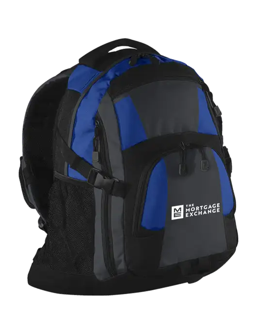 Urban Royal/Grey/Black Laptop Backpack w/Mortgage Exchange Logo
