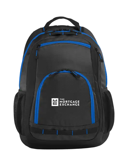 Xtreme Black/Dark Grey/Royal Blue Backpack w/Mortgage Exchange Logo