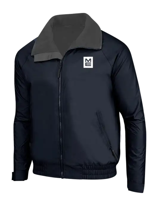 True Navy/Grey Heather Classic Competitor Jacket w/ME Stacked Logo