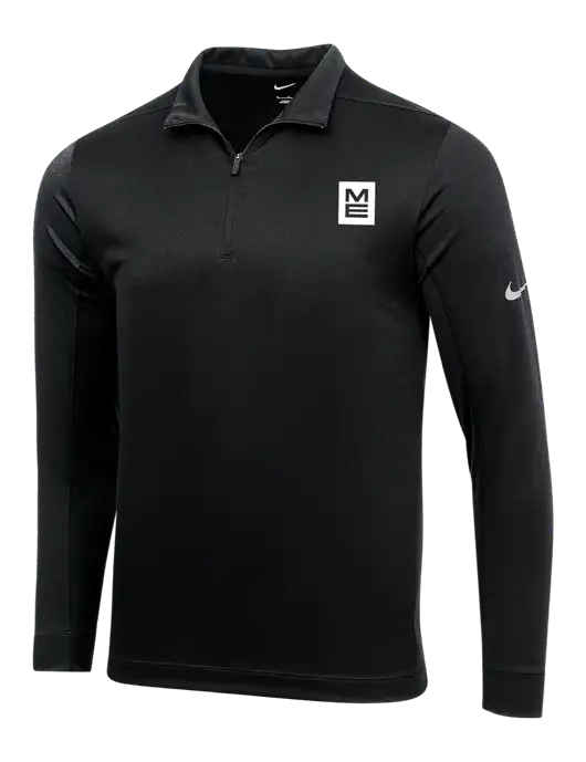 NIKE Black Dry 1/2 Zip Cover-Up w/ME Stacked Logo