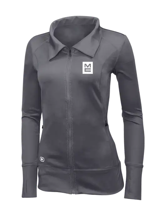 OGIO Dark Grey Womens Endurance Fulcrum Full-Zip w/ME Stacked Logo