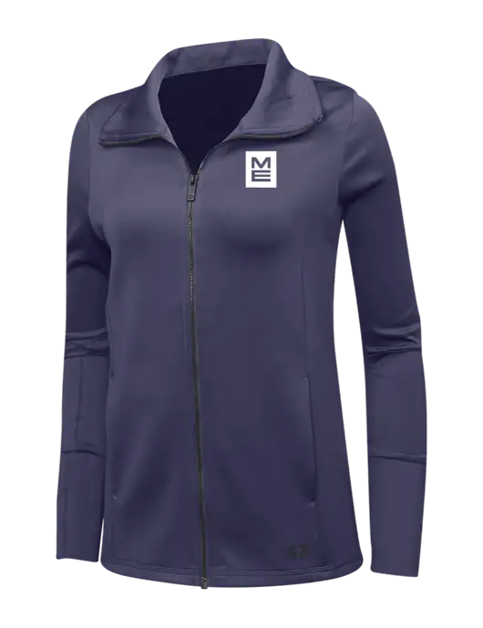 OGIO Navy Womens Endurance Modern Performance Full-Zip w/ME Stacked Logo