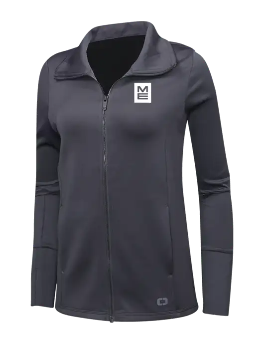 OGIO Dark Grey Womens Endurance Modern Performance Full-Zip w/ME Stacked Logo