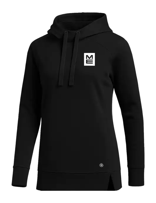 OGIO Black Womens Luuma Pullover Fleece Hoodie w/ME Stacked Logo